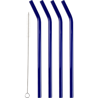 Lyngby Glas Lyngby Glas sugerør 21,5 cm 4-pak Blå