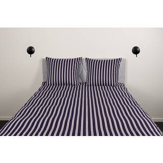 Pudebetræk 60x63 cm - 100% Blødt bomuldssatin - Stripe blue - Fra By Night