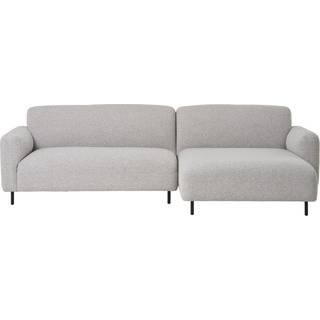 Salvador loungesofa i lysegrå bouclé - højrevendt