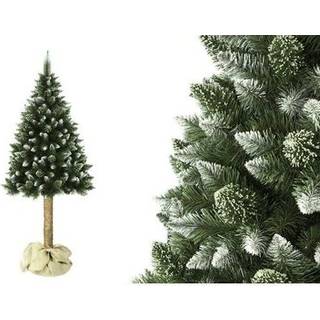Kunstigt juletræ med stamme og frost, 180 cm
