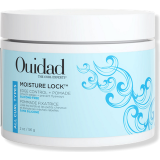 Ouidad Moisture Lock Edge Control Pomade - 2 oz Hair Styling Pomade med hørfrøolie Marshmallow Root Extract Biotin & Aloe giver stærk hold & gen