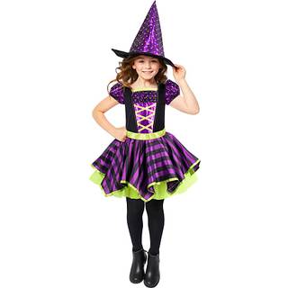 Halloween neonheks kostume str. 128