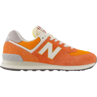 New Balance Unisex 574 i Rød/Hvid Suede/Mesh, Størrelse 43
