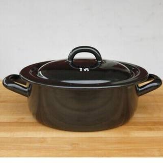 Riess Classic Riesen & Zwerge - Zwerg 16 cm / 1,0 L - Emaille - Weiß,Schwarz