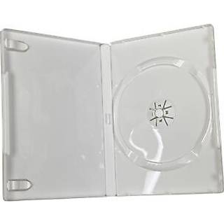 10 Pack Maxtek Standard 14mm White Single Disc CD & DVD -sager med ydre klare kunstværk Indsæt ærme. Kompatibel til Nintendo Wii -diske.
