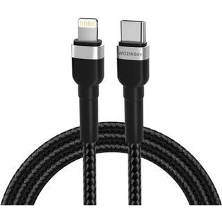 Wozinsky Lightning til USB-C kabel PD 30W, 1m - Sort