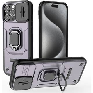 EIDERWOOD iPhone 16 Pro Max Håndværker Bagside Cover m. Magnetisk Kickstand & Cam Slider - Lilla