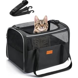 Morpilot Cat Carrier Soft - Brbar kledyrsbrer til sm eller mellemstore katte, hunde og hvalpe op til 14lbs Luftfartsgodkendt hundebrer med s