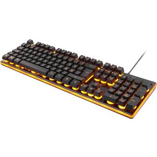 Deltaco GAMING GAM-021 - keyboard - Nordic - black/orange - Tastatur - Nordisk - Sort