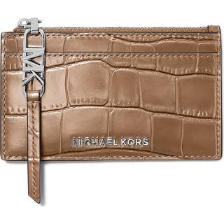 MK Empire Small Crocodile Embossed Leather Card Case - Brown - Michael Kors - ONE SIZE