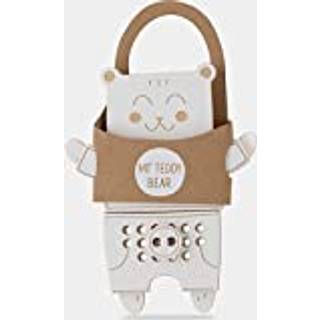 Milin Wooden Lacing Toy Mr. Teddy aktiviteter legetøj 22 cm x 17 cm x 0,7 cm 1 stk. - 1 stk.