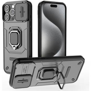 EIDERWOOD iPhone 16 Pro Max Håndværker Bagside Cover m. Magnetisk Kickstand & Cam Slider - Sort