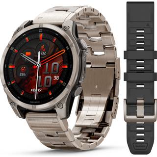 Garmin 010-02904-40 Herrenuhr fenix 8 AMOLED Saphirglas Silikonband 47mm 10ATMSet