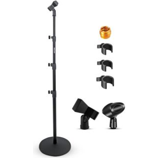 5Core Mic Stand Floor Justerbar Universal Heavy Duty Microphon står rundt om base SOPORTE DE MICRFONO - MS RBL 3T