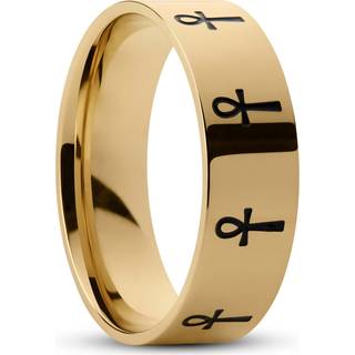 Guldfarvet ankh ring