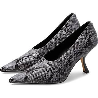 MK Luna Snake Embossed Leather Pump - Grey - Michael Kors - EU 39