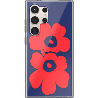 Samsung Galaxy S24 Ultra Marimekko Dual-lag etui (blå/rød)