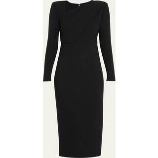 Roland Mouret Wool crÃªpe midi dress - black - XXS