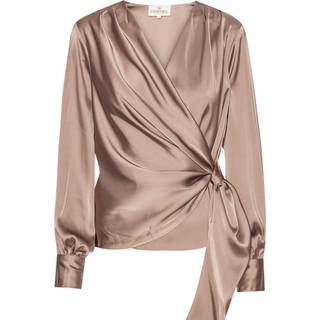 Karmamia Ines Blouse - Slå-om-bluse - Semi Rich Tan