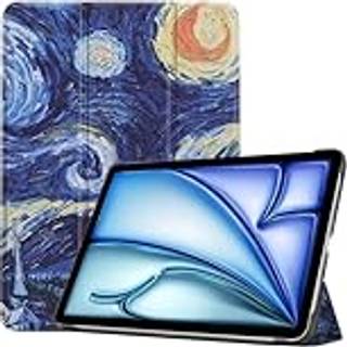 Til iPad Air 11 (2024) Etui Tre-fold Stativ Tablet Cover - Painting