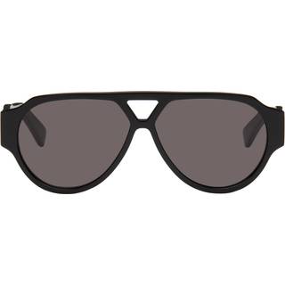 Bottega Veneta Mand BV1318S 001 Solbriller Acetat Sort Grå Pilot