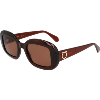 Ferragamo Kvinde SF2038SE 232 Solbriller Brun Rund Normal