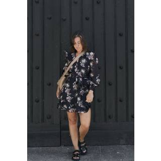 Neo Noir - Heidi Print Flower Dress - Black