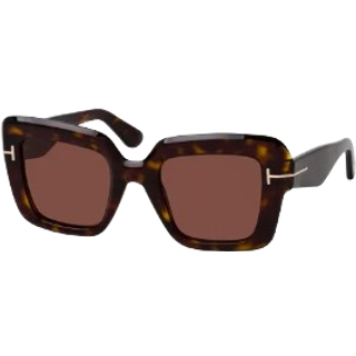 TOM FORD Kvinde FT1157 ESME 52J Solbriller Acetat Firkantet Normal