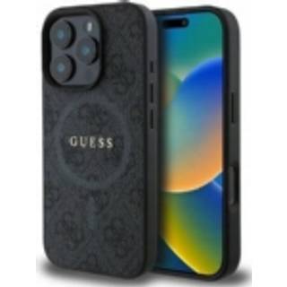 iPhone 16 Pro Guess 4G farvet ringcover - MagSafe-kompatibel - Sort