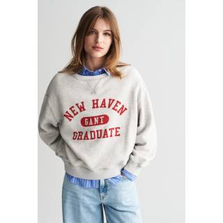 GANT Graphic C-neck Sweat Pale Grey Melange XS