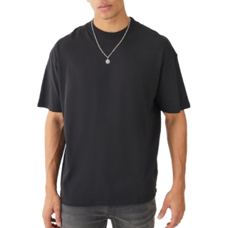 Mens Black Oversized Worldwide Floral T-shirt