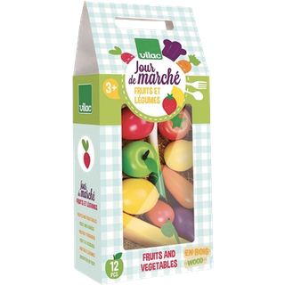 Vilac madsæt i træ - frugt og grøntsager