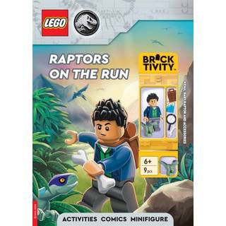 LEGO® Jurassic World™: Raptors on the Run Activity Book (with Kenji minifigure, baby raptor and accessories)