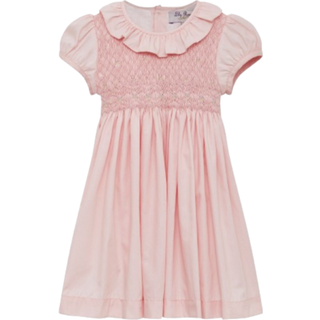 Trotters London Trotters London Pink Willow Rose Hand Smocked Dress