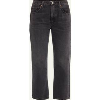 Agolde Valen mid-rise straight jeans - black - M