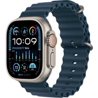 Apple Watch Ultra 2 GPS + Cellular 49mm Natural Titanium Case med Navy Ocean Band