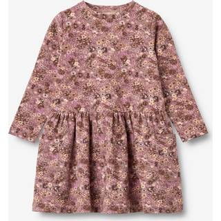 Bessie Jersey Baby Kjole, Lavender Flowers, 74 cm