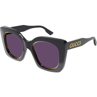 Gucci Kvinde GG1151S 002 Solbriller Acetat Grå Violet Cat Eye Normal