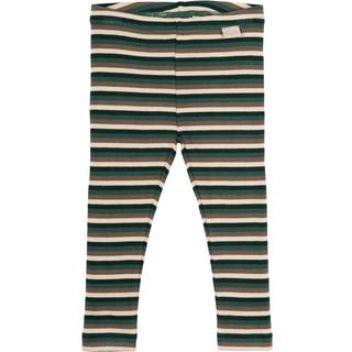 Petit Piao Emerald Green Multi Stribede Leggings Modal
