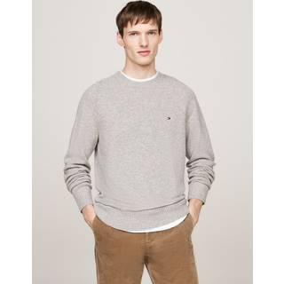 Lambswool Crew Neck Pullover, Light Grey Heather, S