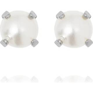 Mini Stud øreringe pearl rhodium