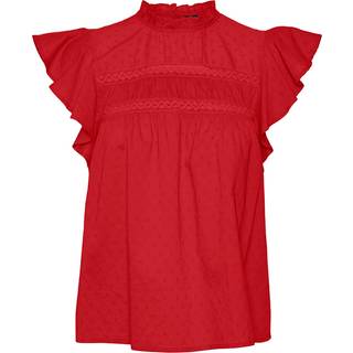 Trine Lace Top, High Risk Red, S