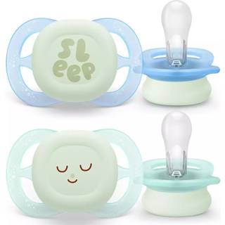 Philips Avent Sut, Ultra Start Night 0-2mdr. 2 pk, grøn og blå