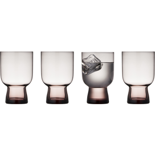 Sorrento Vandglas 4 stk. fra Lyngby Glas - Pink farve - Glas