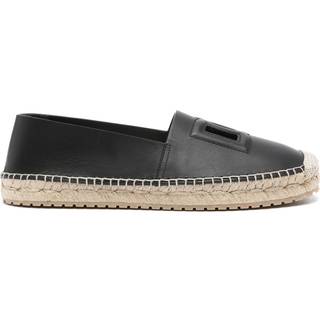 Dolce&Gabbana DG leather espadrilles - black - EU 39