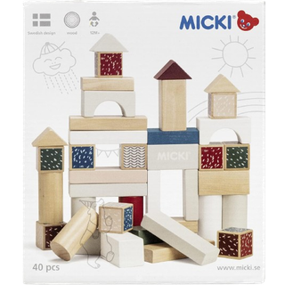 Byggeklodser Senses 40stk Micki Senses træ legetøj 102181