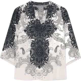 Gustav Neomi shirt 54614 Bluse - Sand w. Navy Print