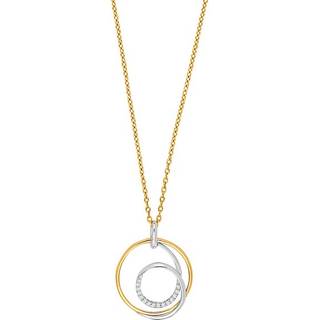 Siersbøl vedhæng i 14 karat guld med diamant. Inkl. forgyldt kæde