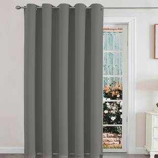 Joydeco skyded?r gardiner lysegr? gardiner 70 x 108 tommer ekstra brede gardiner til g?rdhave skyded?r stue stue divider gardiner