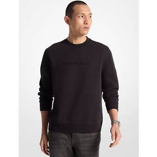 MK Logo Embossed Cotton Blend Jumper - Black - Michael Kors